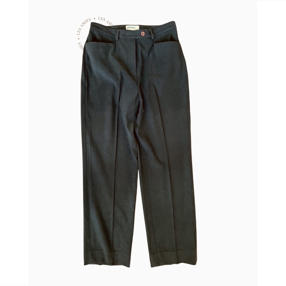 Vintage‎ Trousers ETC New York Women Olive Green Faux Suede Trouser Pants 8